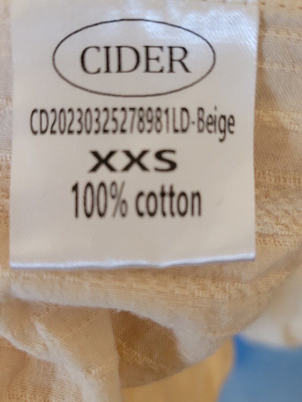 Cider XXS Beige Cottagecore Midi Dress Floral Tapestry Tie Strap 100% Cotton - Picture 8 of 9